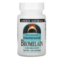 Source Naturals, Бромелаин, 2 000 GDU/г, 500 мг, 60 капсул