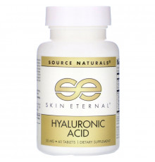 Source Naturals, Гиалуроновая кислота для вечной кожи, 50 мг, 60 таблеток