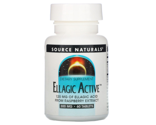 Source Naturals, Активные Эллаготанины, 300 мг, 60 таблеток Source Naturals, Активные Эллаготанины, 300 мг, 60 таблеток