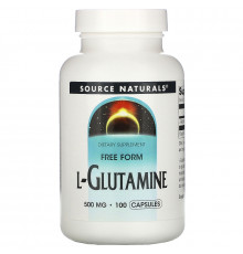 Source Naturals, L-глутамин, 500 мг, 100 капсул