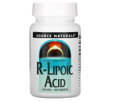 Source Naturals, R-липоевая кислота, 100 мг, 60 таблеток
