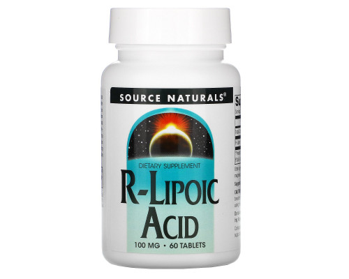 Source Naturals, R-липоевая кислота, 100 мг, 60 таблеток Source Naturals, R-липоевая кислота, 100 мг, 60 таблеток