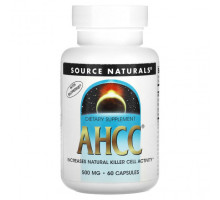 Грибы AHCC with Bioperine, 500 mg, 60 Capsules