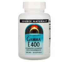 Source Naturals, Комплекс гамма E 400, 60 мягких капсул