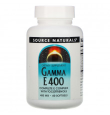 Source Naturals, Комплекс гамма E 400, 60 мягких капсул