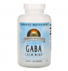 Source Naturals, ГАМК, 750 мг, 180 капсул