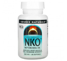 Рыбий жир и Омега 3, 6, 9 Source Naturals, NKO, крилевый жир Neptune, 500 мг, 60 мягких желатиновых капсул