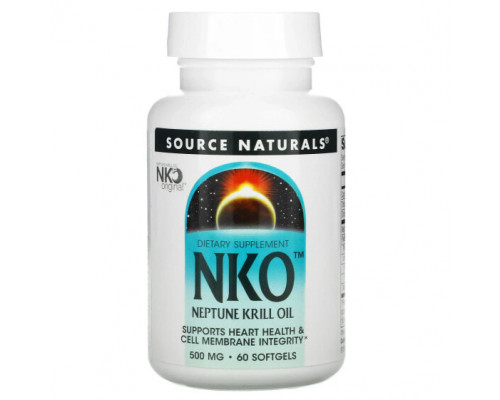 Рыбий жир и Омега 3, 6, 9 Source Naturals, NKO, крилевый жир Neptune, 500 мг, 60 мягких желатиновых капсул Рыбий жир и Омега 3, 6, 9 Source Naturals, NKO, крилевый жир Neptune, 500 мг, 60 мягких желатиновых капсул