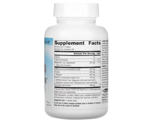 Source Naturals, Serene Science, Theanine Serene with Relora, 60 Tablets Source Naturals, Serene Science, Theanine Serene with Relora, 60 Tablets