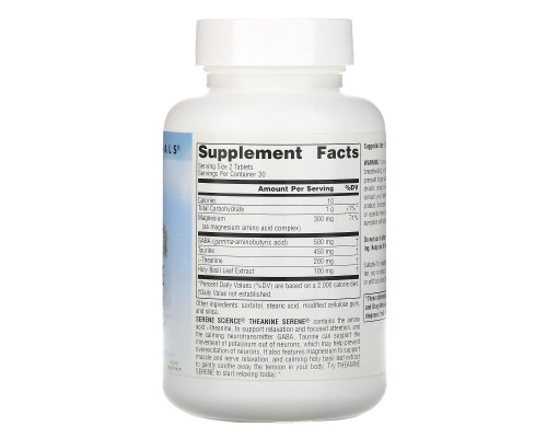 Source Naturals, Теанин Серен, 60 таблеток