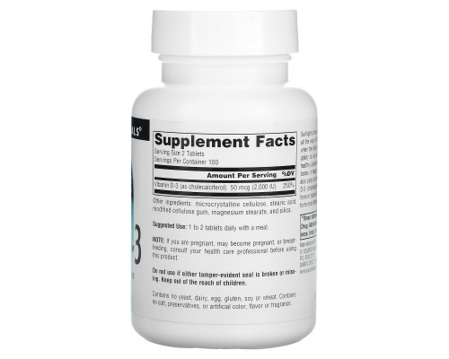 Source Naturals, Витамин D-3, 1000 МЕ, 200 таблеток Source Naturals, Витамин D-3, 1000 МЕ, 200 таблеток