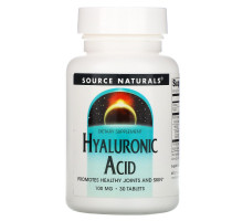 Source Naturals, Гиалуроновая кислота, 100 мг, 30 таблеток