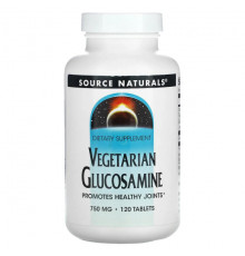 Для мышц и суставов Source Naturals, Вегетарианский глюкозамин, 750 мг, 120 таблеток