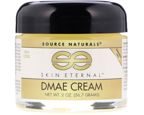 Source Naturals, Крем с ДМАЭ «Вечномолодая кожа», 2 унции (56,7 г) Source Naturals, Крем с ДМАЭ «Вечномолодая кожа», 2 унции (56,7 г)