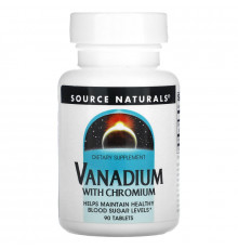 Source Naturals, Ванадий с хромом, 90 таблеток