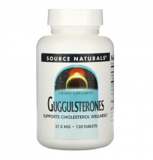 Source Naturals, Гуггулстероны, 37,5 мг, 120 таблеток