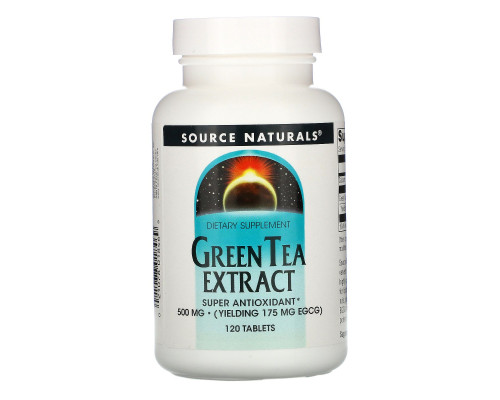 Source Naturals, Экстракт зелёного чая, 500 мг, 120 таблеток Source Naturals, Экстракт зелёного чая, 500 мг, 120 таблеток