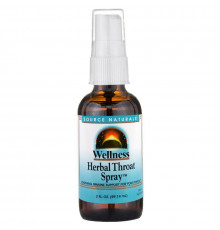 Source Naturals, Wellness, травяной спрей для горла, 2 жидкие унции (59,14 мл)