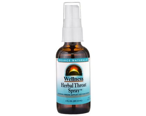 Source Naturals, Wellness, травяной спрей для горла, 2 жидкие унции (59,14 мл) Source Naturals, Wellness, травяной спрей для горла, 2 жидкие унции (59,14 мл)