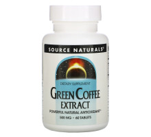 Source Naturals, Экстракт зеленого кофе, 500 мг, 60 таблеток