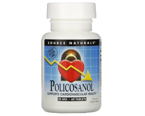 Source Naturals, Поликосанол, 20 мг, 60 таблеток