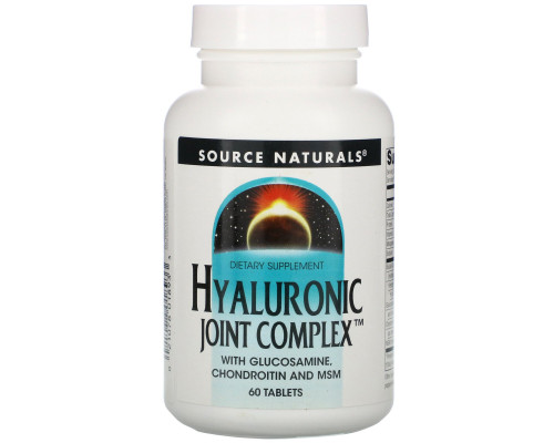 Source Naturals, гиалуроновый комплекс для суставов, 60 Таблеток Source Naturals, гиалуроновый комплекс для суставов, 60 Таблеток