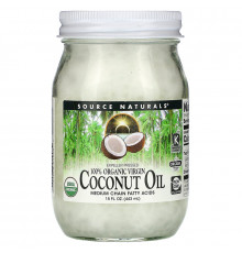 Source Naturals, 100% органическое кокосовое масло первого отжима, 15 жидких унций (443 мл)