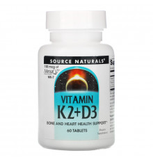 Source Naturals, Витамин К2, 100 мкг, 60 таблеток