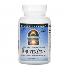 Source Naturals, Восстанавливающие ферменты RejuvenZyme, 120 капсул