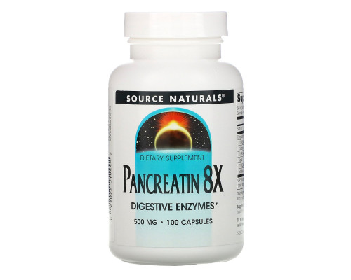 Source Naturals, Панкреатин 8X, 500 мг, 100 капсул Source Naturals, Панкреатин 8X, 500 мг, 100 капсул
