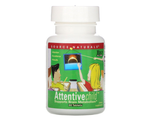 Source Naturals, Внимательный ребенок, 60 таблеток Source Naturals, Внимательный ребенок, 60 таблеток