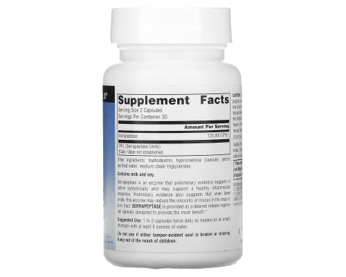 Source Naturals, Серрапептаза, 60 капсул Source Naturals, Серрапептаза, 60 капсул