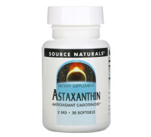 Source Naturals, Астаксантин, 2 мг, 30 капсул