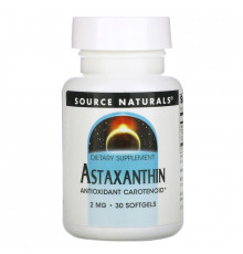 Source Naturals, Астаксантин, 2 мг, 30 капсул