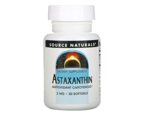 Source Naturals, Астаксантин, 2 мг, 30 капсул Source Naturals, Астаксантин, 2 мг, 30 капсул