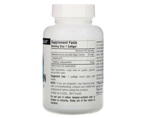 Source Naturals, Астаксантин, 2 мг, 120 капсул Source Naturals, Астаксантин, 2 мг, 120 капсул