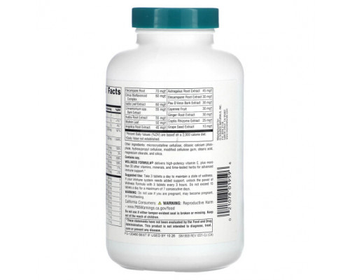 БАДы для укрепления иммунитета Source Naturals, Wellness Formula, улучшенная поддержка иммунитета, 180 таблеток БАДы для укрепления иммунитета Source Naturals, Wellness Formula, улучшенная поддержка иммунитета, 180 таблеток