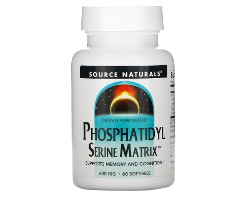 Source Naturals, Phosphatidyl Serine Matrix, фосфатидилсерин, 60 капсул Source Naturals, Phosphatidyl Serine Matrix, фосфатидилсерин, 60 капсул