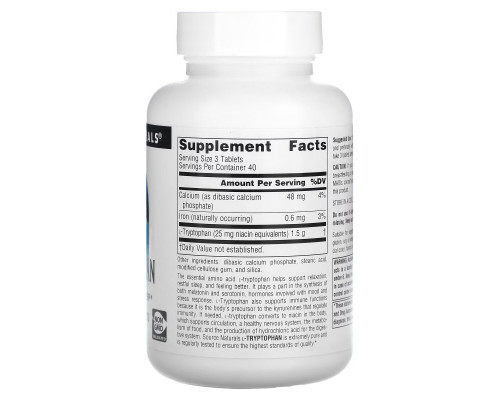 Source Naturals, L-Tryptophan, 500 mg, 120 Tablets Source Naturals, L-Tryptophan, 500 mg, 120 Tablets