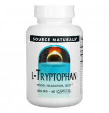 Source Naturals, L-Tryptophan, 500 mg, 60 Capsules