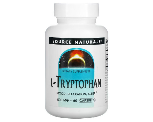 Source Naturals, L-Tryptophan, 500 mg, 60 Capsules Source Naturals, L-Tryptophan, 500 mg, 60 Capsules