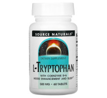 Source Naturals, L-Tryptophan with Coenzyme B-6, 500 mg, 60 Tablets