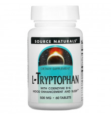 Source Naturals, L-Tryptophan with Coenzyme B-6, 500 mg, 60 Tablets