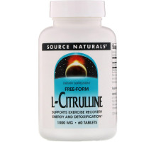 Source Naturals, L-цитруллин, 1000 мг, 60 таблеток