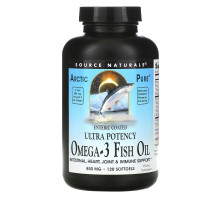 Source Naturals, Arctic Pure, рыбий жир omega-3, высокоактивный, 850 мг, 120 капсул