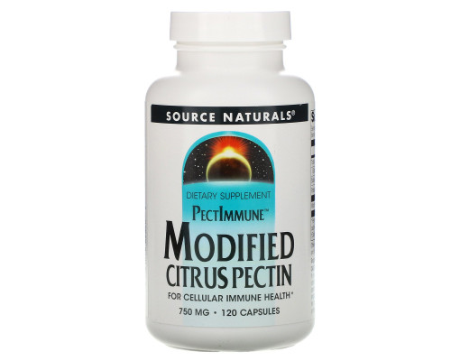 Source Naturals, PectImmune, модифицированный цитрусовый пектин, 750 мг, 120 капсул Source Naturals, PectImmune, модифицированный цитрусовый пектин, 750 мг, 120 капсул