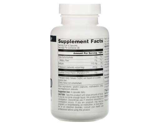 Source Naturals, PectImmune, модифицированный цитрусовый пектин, 750 мг, 120 капсул Source Naturals, PectImmune, модифицированный цитрусовый пектин, 750 мг, 120 капсул
