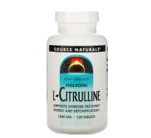 Source Naturals, L-цитруллин, в свободной форме, 120 таблеток
