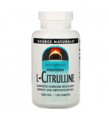 Source Naturals, L-цитруллин, в свободной форме, 120 таблеток
