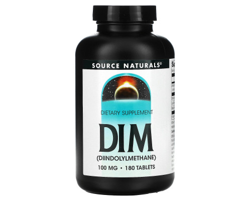 Source Naturals, DIM (диндолилметан), 100 мг, 180 таблеток Source Naturals, DIM (диндолилметан), 100 мг, 180 таблеток